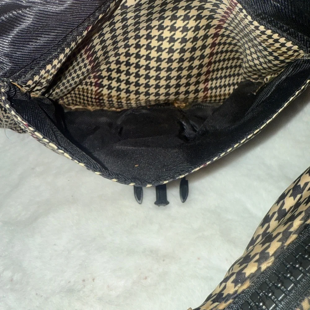 Ralph Lauren Houndstooth Hobo Shoulder Bag